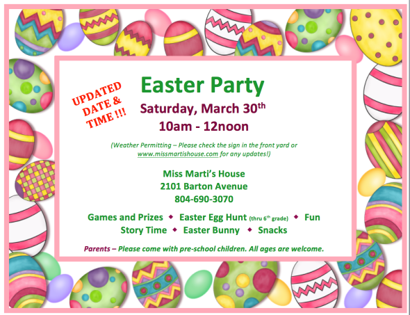Updated Easter Flyer