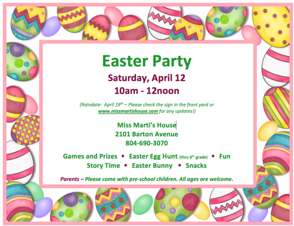 Easter 2014 flyer